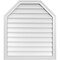 Ekena Millwork Octagonal Top Surface Mount PVC Gable Vent w/ 2"W x 1-1/2"P Brickmould Frame, 30"W x 34"H GVPOT30X3402SN - alternate 1